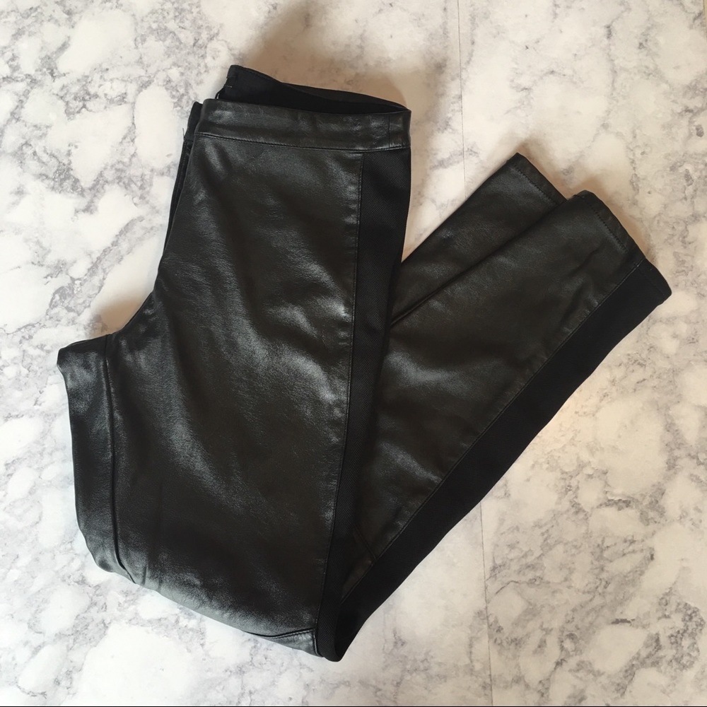 🔥H&M Black Leather Pants